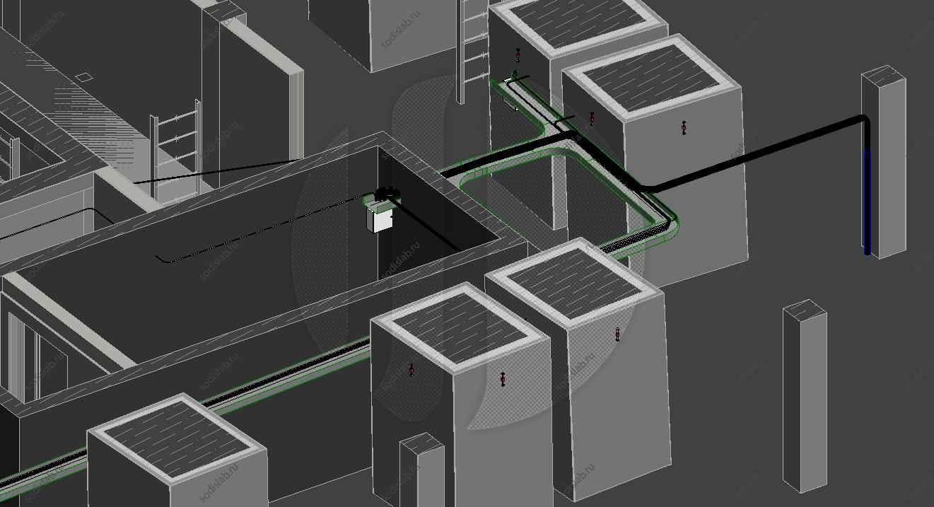 SHM SODIS LAB fragment for Akhmat Tower