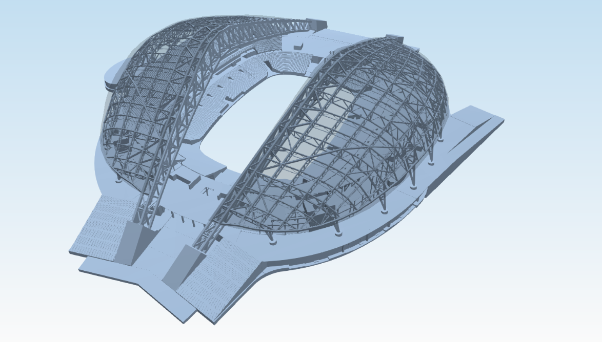 3D BIM model of the stadium